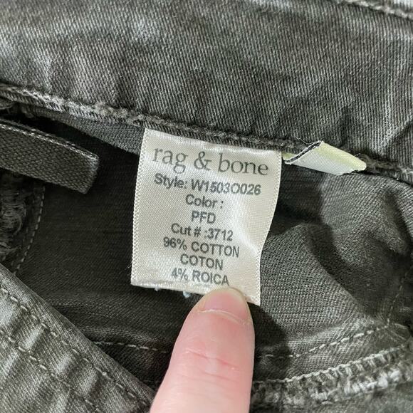 Rag & Bone Jean Women's Hunter Green/Black Legging Jeans - Size 28 - Mid Rise - Picture 5 of 8